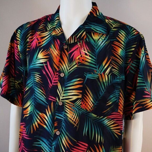 Trunks Surf And Swim Co Mens L Beachwear Shirt and Swim Short Set Feather Leaf - Picture 2 of 9